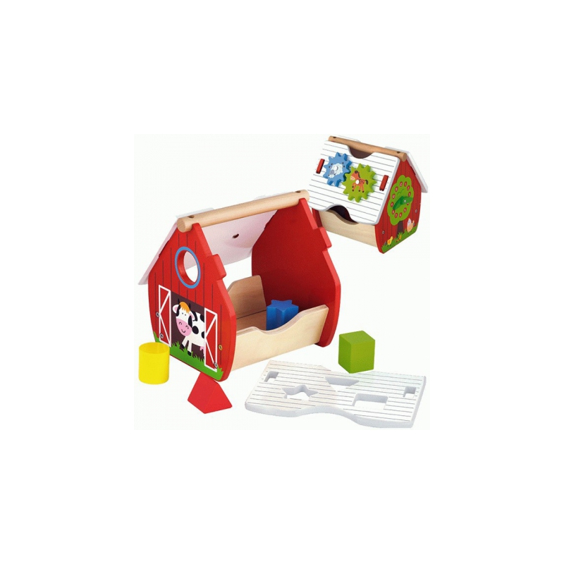 Дървена играчка за сортиране Фермата от Viga toys-bellamiestore