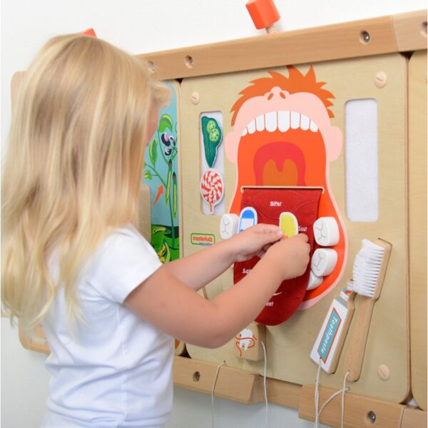 Дървена образователна дъска Хигиената на моята уста-bellamiestore