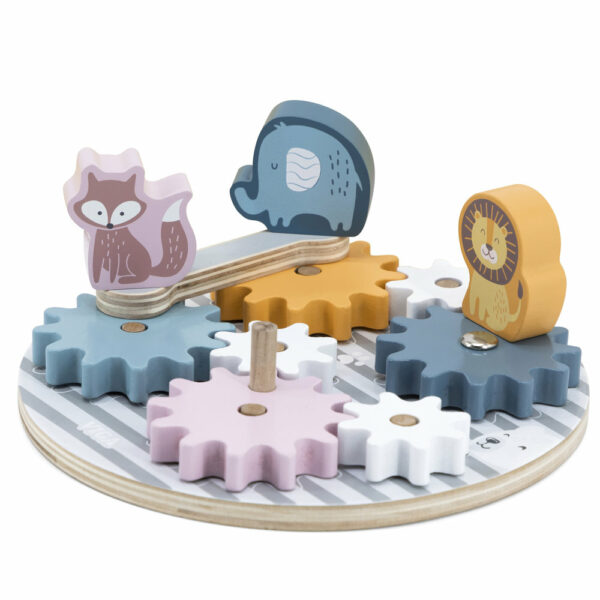 Дървена играчка със зъбчати колела Polar B - Viga toys-bellamiestore
