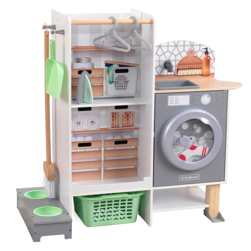 Детска дървена кухня и перално отделение 2 в 1 от Kidkraft-bellamiestore