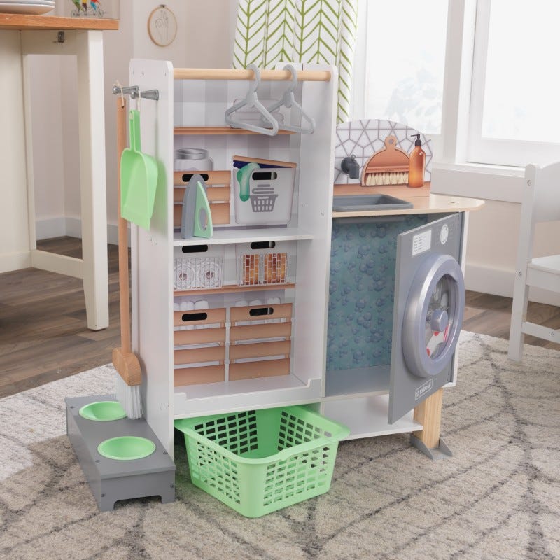 Детска дървена кухня и перално отделение 2 в 1 от Kidkraft-bellamiestore