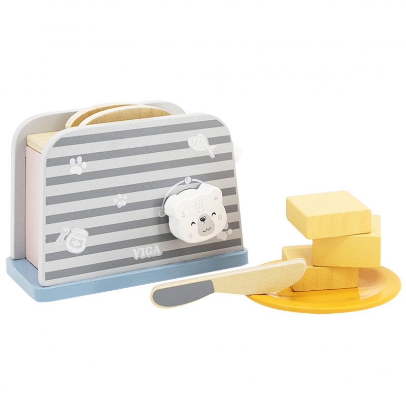 Комплект дървен детски тостер Polar B от Viga toys-bellamiestore