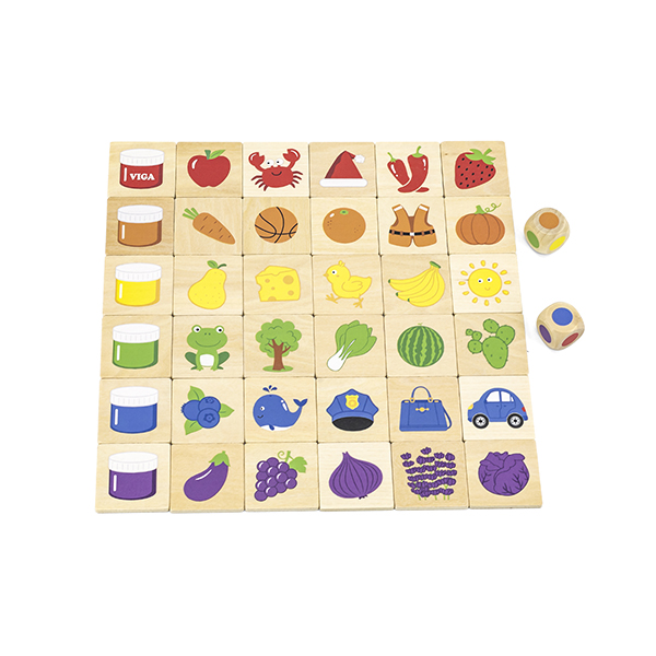 Образователна игра и пъзел с цветове от Viga toys-bellamiestore