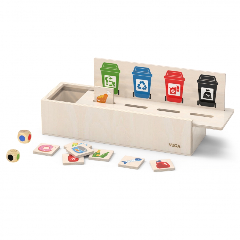 Образователна игра за екологично сортиране на боклукот Viga toys-bellamiestore