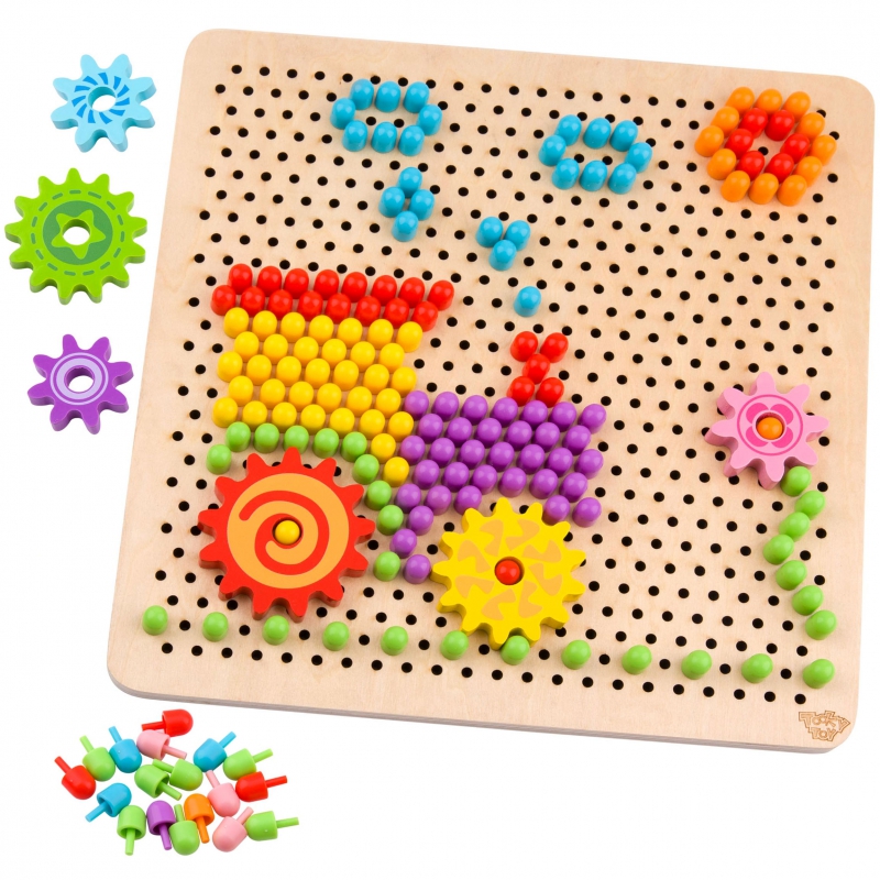 Образователна играчка - дървена мозайка от Tooky toy-bellamiestore