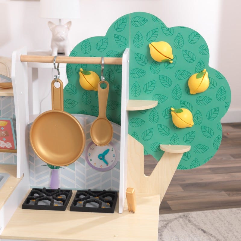 Дървена детска кухня с лимоново дърво от Kidkraft-bellamiestore
