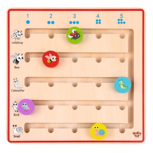 Дървена играчка Уча се да броя със животни от Tooky toy-bellamiestore