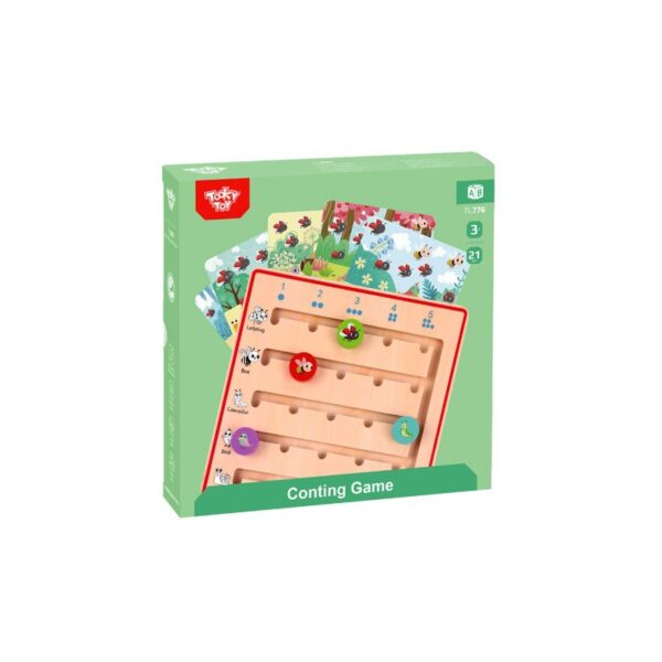 Дървена играчка Уча се да броя със животни от Tooky toy-bellamiestore