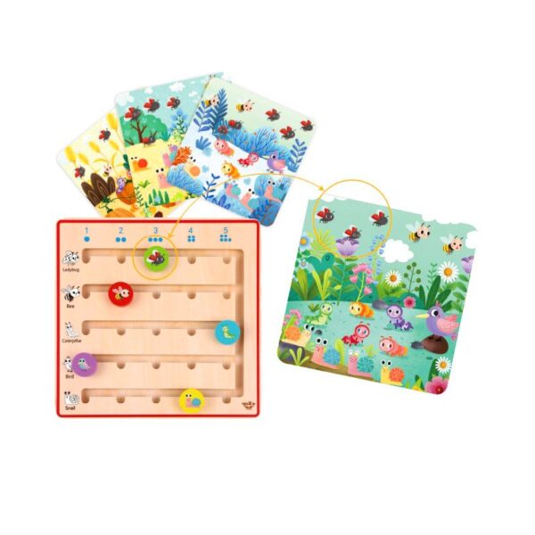 Дървена играчка Уча се да броя със животни от Tooky toy-bellamiestore