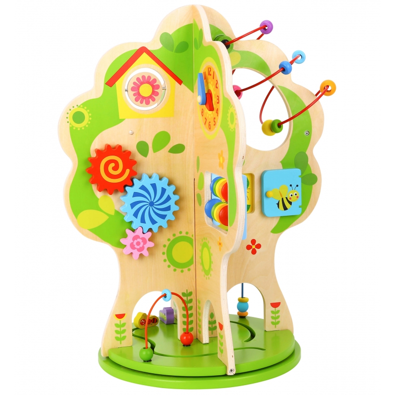 Дървена играчка с активности Дърво от Tooky toy-bellamiestore