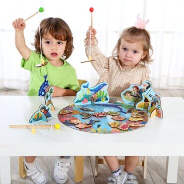 Детски пъзел и игра с рибки от Tooky toy-bellamiestore