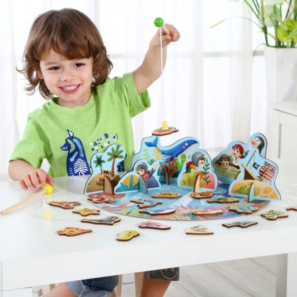 Детски пъзел и игра с рибки от Tooky toy-bellamiestore