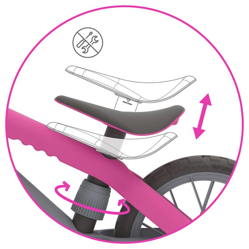 Детско баланс колело BMXIE Мото розово от Chillafish-bellamiestore