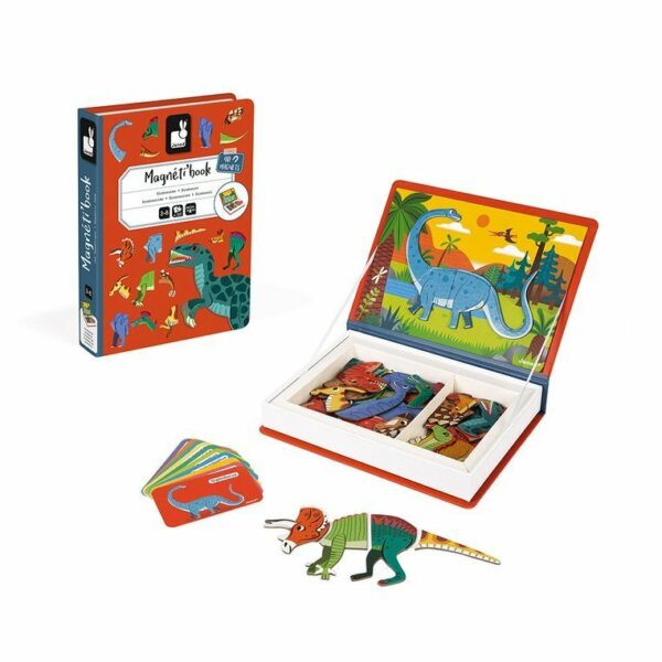 Janod Магнитна книга Динозаври-bellamiestore