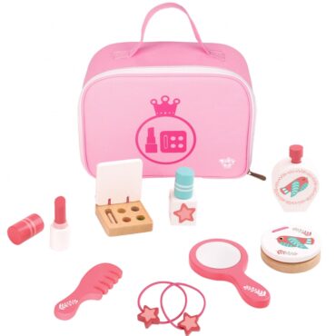 Розов козметичен комолект за деца от дърво - Tooky Toy- bellamiestore
