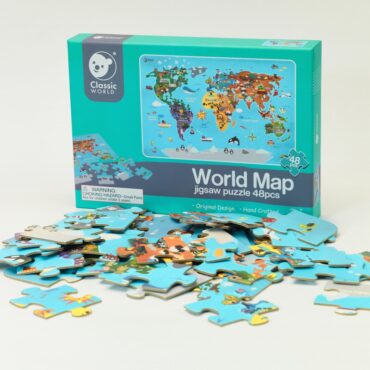 Classic world детски пъзел Карта на света от 48 части-bellamiestore