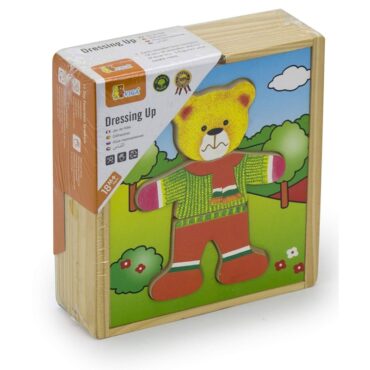 Дървена играчка и пъзел - Облечи Мечо от Viga toys-bellamiestore