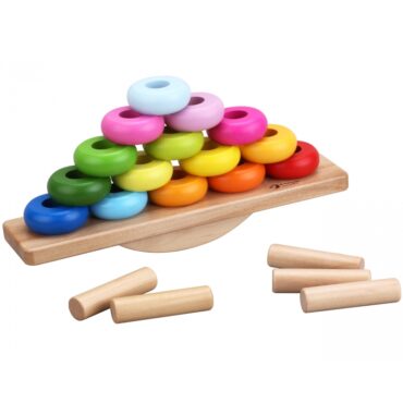 Дървена играчка за баланс с рингове от Classic world-bellamiestore