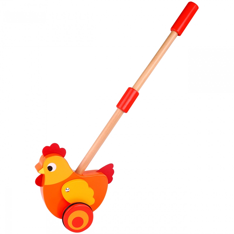 Детска дървена буталка Кокошка от Tooky toy-bellamiestore
