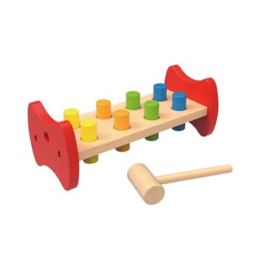 Детска дървена играчка с чукче Tooky toy-bellamiestore