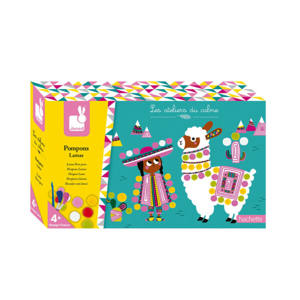 Janod творчески комплект с помпони Лама-bellamiestore