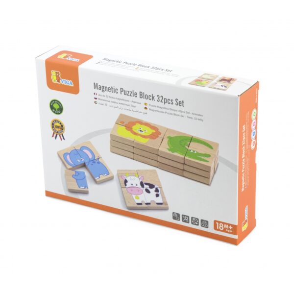 Пъзел за дъска с магнити - Животни от Viga toys-bellamiestore