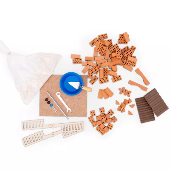 Конструктор с тухли Вятърна мелница 100 части Teifoc мини тухли и хоросан 7+