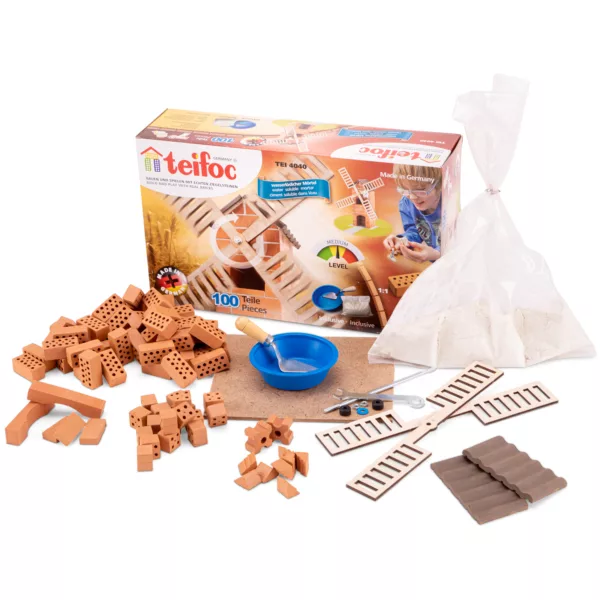 Конструктор с тухли Вятърна мелница 100 части Teifoc пълен комплект 7+