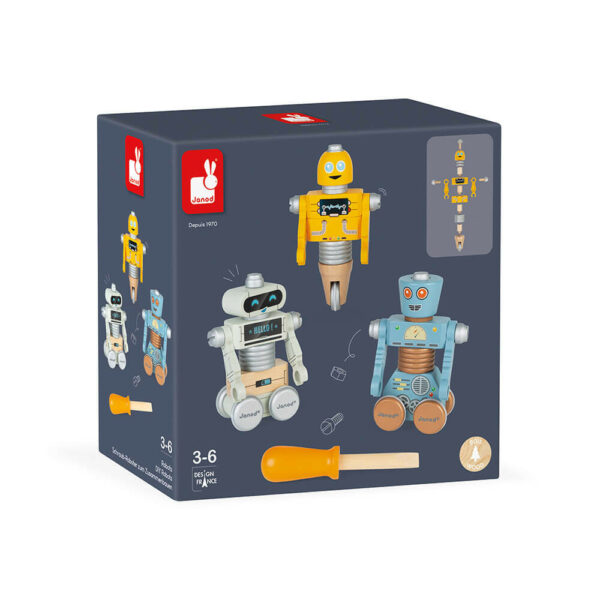 Дървена играчка - Направи си роботи от Janod-bellamiestore