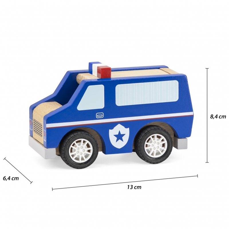 Дървена играчка полицейска кола от Viga toys-bellamiestore