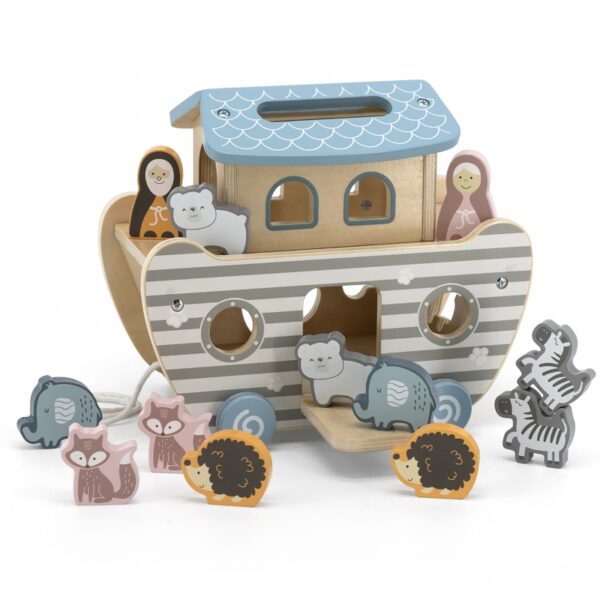 Дървена играчка за сортиране на колела Ной-bellamiestore