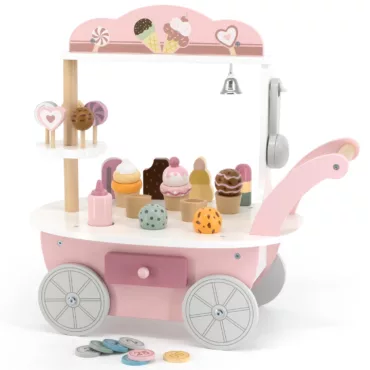Дървена количка и магазин за сладолед PolarB с чекмедже и монети