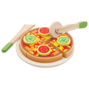 Детска дървена пица за рязане от New classic toys-bellamiestore
