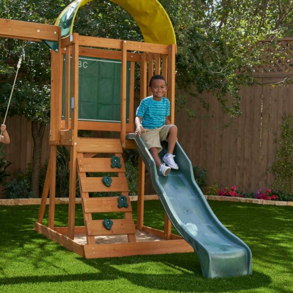 Комплект за игра на открито с люлки и пързалка от KidKraft-bellamiestore