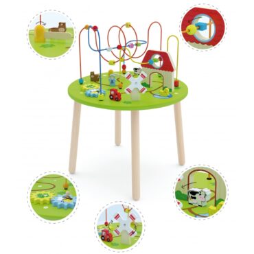 Viga toys дървена маса с активности-bellamiestore