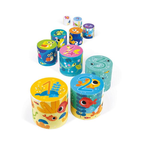 Пирамида от детски кубчета Живота в езерото-bellamiestore