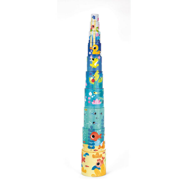 Пирамида от детски кубчета Живота в езерото-bellamiestore