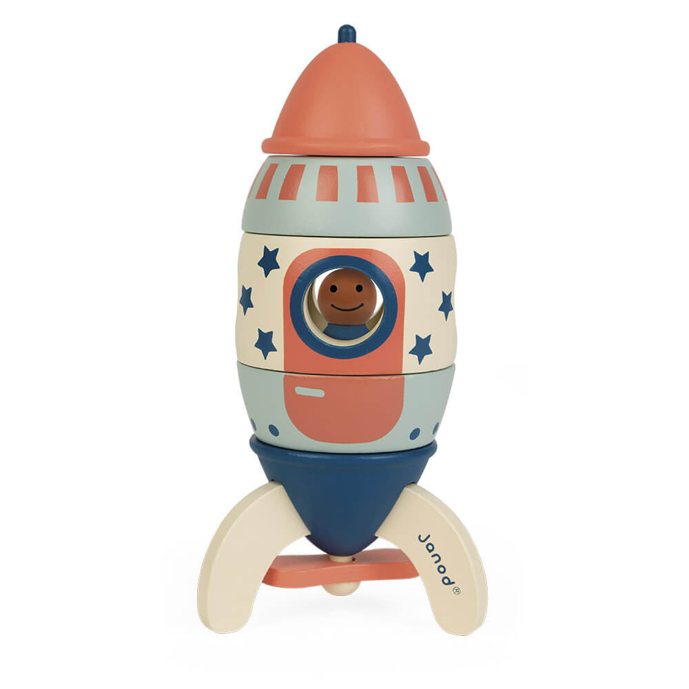 Моята магнитна ракета - дървена играчка Janod-bellamiestore
