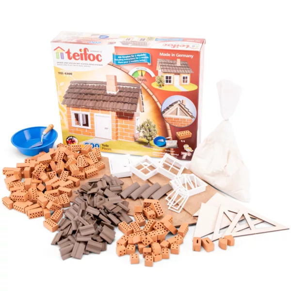Teifoc конструктор с тухли селска къща 200 части с инструменти