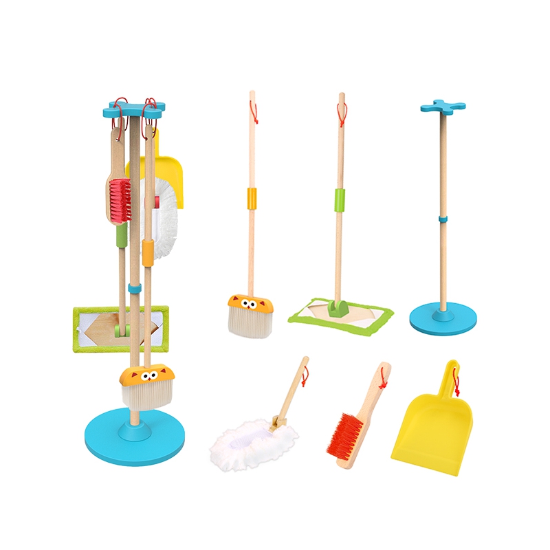 Tooky toy комплект за почистване от дърво-bellamiestore
