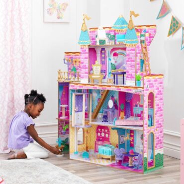 Замък за принцеси - дървени къщи за кукли от Kidkraft-bellamiestore