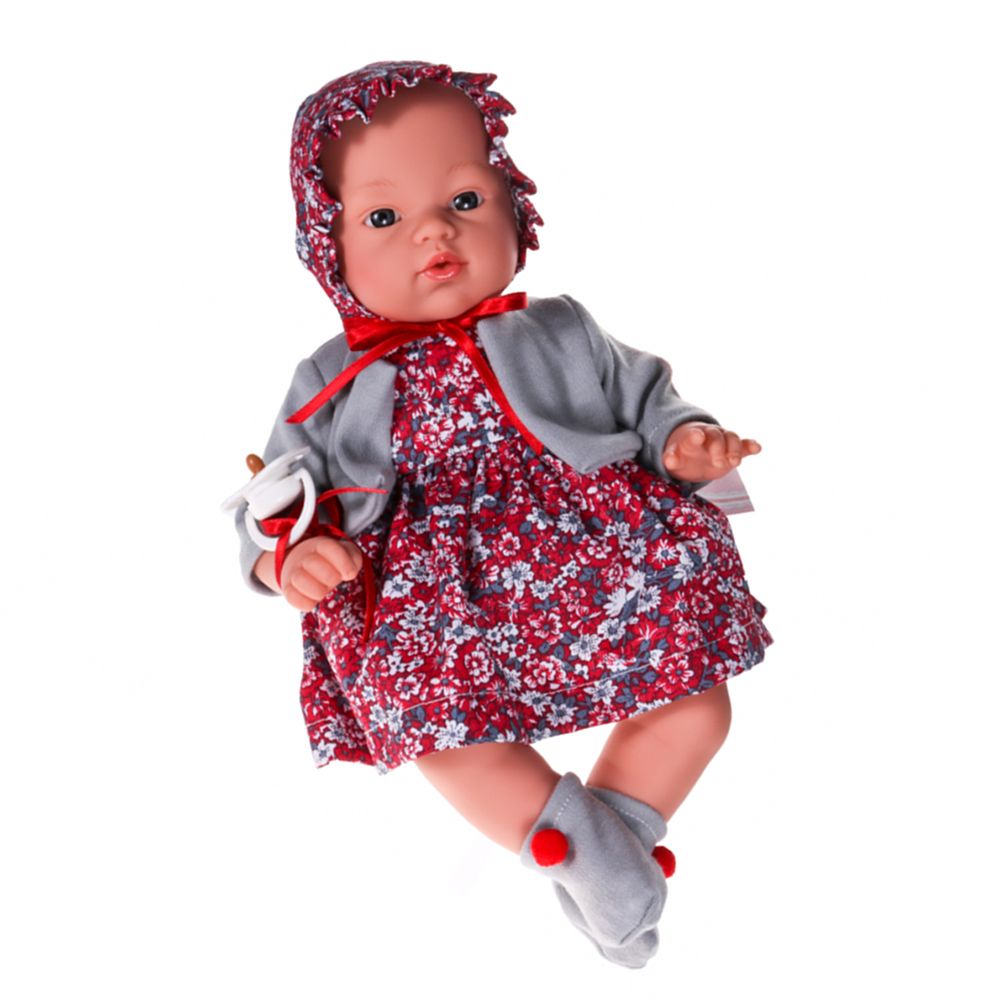 Asi кукла бебе Коке с цветна рокля и шапка - 36 см.-bellamiestore