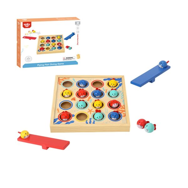 Дървена игра - Летящи рибки от Tooky Toy-bellamiestore