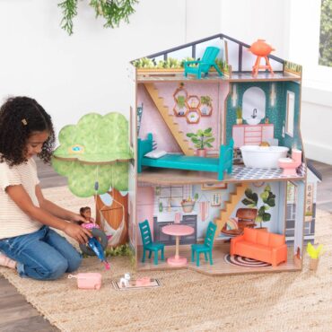 Kidkraft къща за кукли със заден двор -bellamiestore