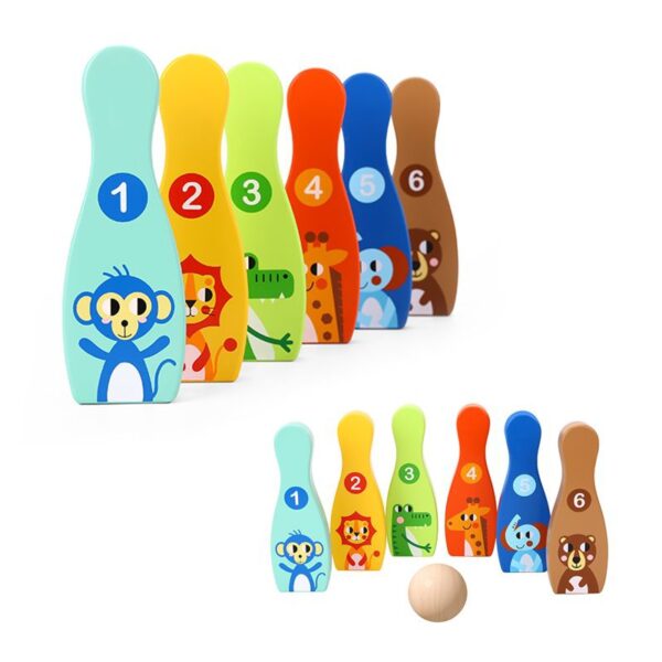 Tooky toy детски боулинг от дърво- детски образователни играчки