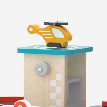 Viga toys дървен гараж на три нива за игра-bellamiestore