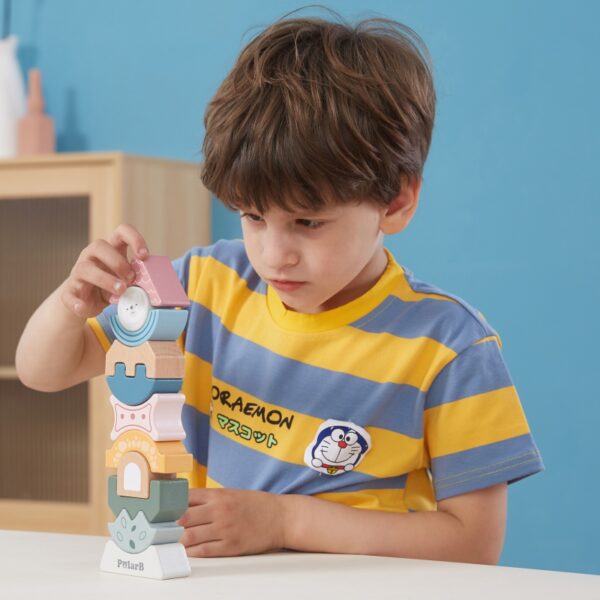 Дървена кула за баланс и пъзел Polar B от Viga toys-bellamiestore