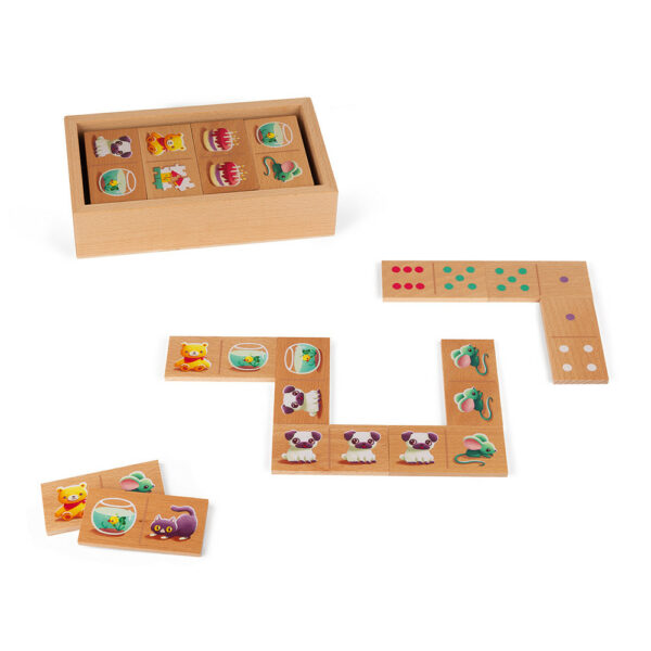 Детско дървено домино - Първи думи от Janod-bellamiestore