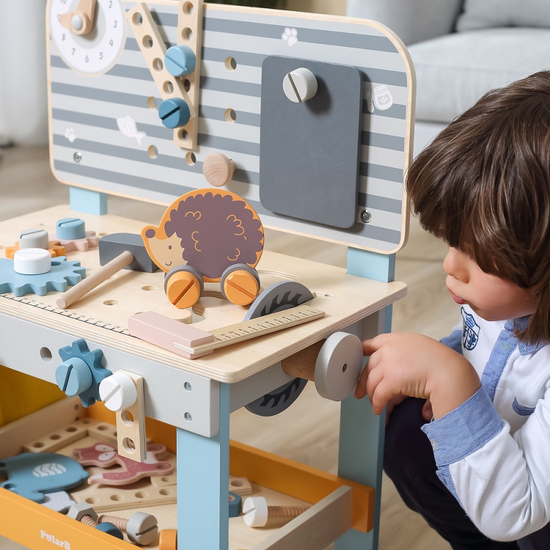 Viga Polar B дървена работилница за деца с инструменти-bellamiestore