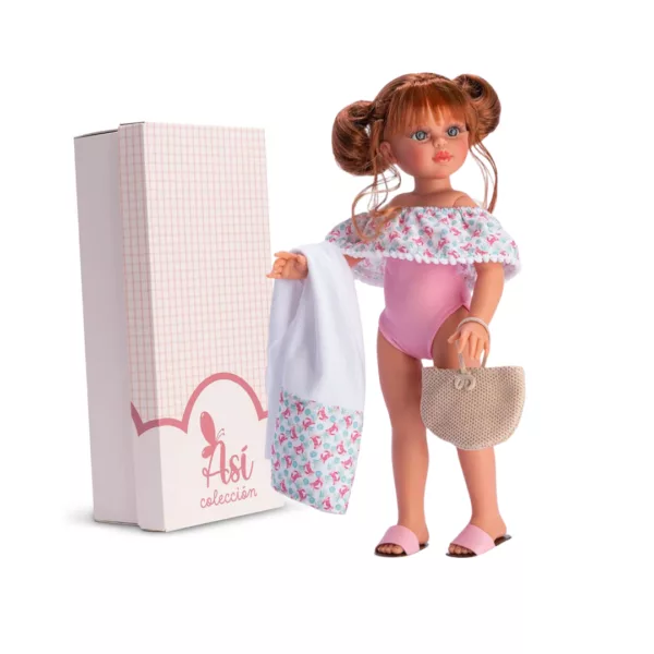 Детска играчка кукла Сабрина 40 см с опаковка и плажни аксесоари ASI